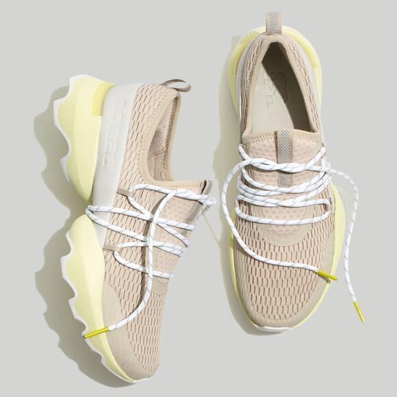 Sorel Kinetic Impact Lace Up Athletic Sneakers in Dark Stone/Moon Stone Beige 10 - Picture 1 of 12